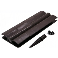 Угол поворотный от 60°  до 180°  пластик для доски 300х25-30 из ДПК Коричневый