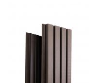 Реечная фасадная панель Техно Венге