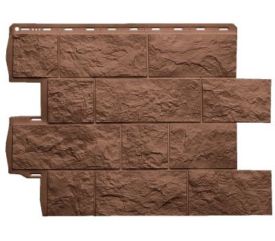 Фасадная панель Туф ЭКО Терракотовый от производителя Альта-профиль по цене 573 р Фасадная панель Туф ЭКО Терракотовый от производителя Альта-профиль по цене 573 р