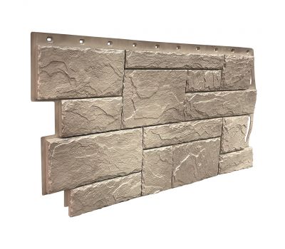 Фасадные панели (цокольный сайдинг) коллекция Камень Природный - Песочный от производителя  Fineber по цене 740 р