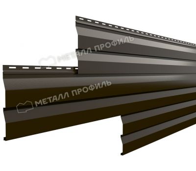 Металлический сайдинг МП СК-14х226 (ПЭ-01-RR32-0.45) Темно-коричневый от производителя  Металл Профиль по цене 1 550 р