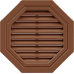 Восьмиугольная фронтонная вентиляционная решётка Коричневая от производителя  Т-сайдинг по цене 3 500 р