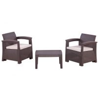 Кресла RATTAN Comfort 3 Венге. Подушки бежевые.